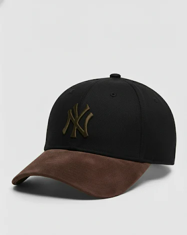 NY Suede Cap – Brown & Black Premium Baseball Hat