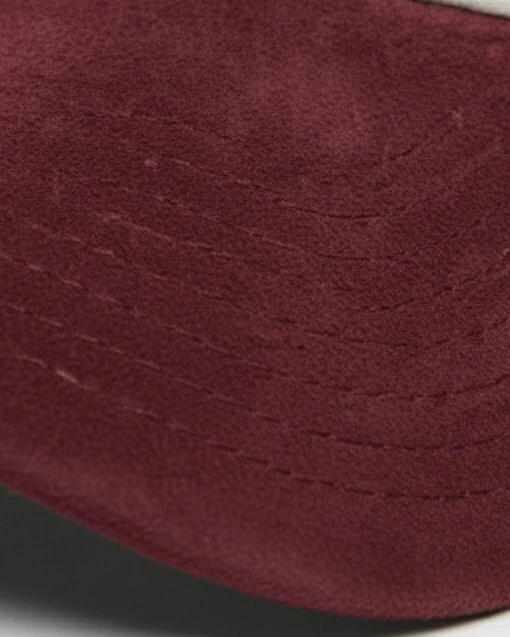 NY Suede Cap – Maroon & Black Premium Baseball Hat