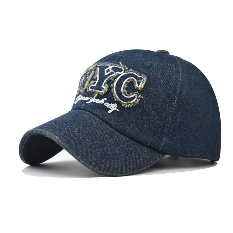 Vintage Washed Denim Cap – Minimal Retro Street Baseball Hat