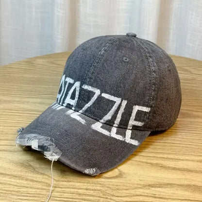 Vintage Washed Blue Baseball Cap – Adjustable 6 Panel Cotton Dad Hat
